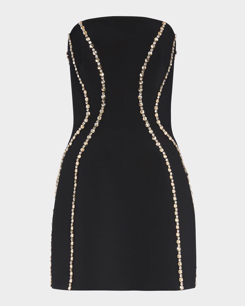 Jenny Packham Love Bug Strapless Crystal Mini Dress