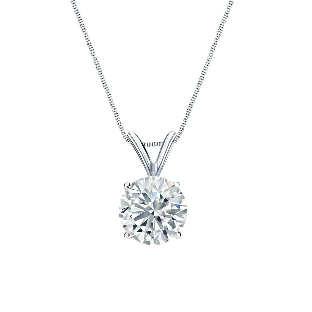 Sabrina Designs Lab Grown Diamonds 14K Gold Lab Grown Diamond Round Classic Solitaire Pendant 2.00CT