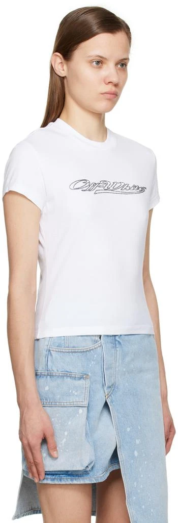 Off-White White Bling Baseball T-Shirt 2