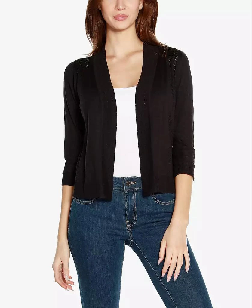 Belldini Women's 3/4 Sleeve Open Front Cardigan Sweater 1