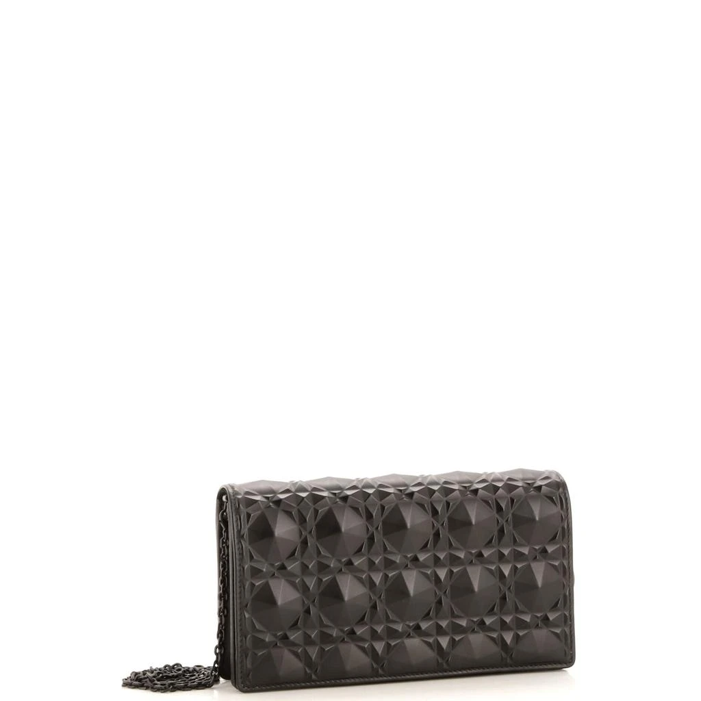 Dior Lady Dior Wallet on Chain Pouch Diamond Motif Cannage Calfskin Long 3
