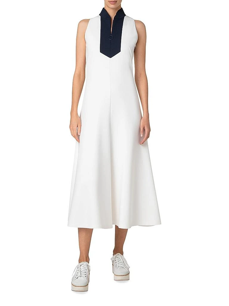 Akris Jersey Mockneck Sleeveless Midi-Dress 3