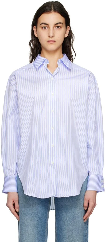 HOUSE OF DAGMAR Blue & White Gina Shirt 1