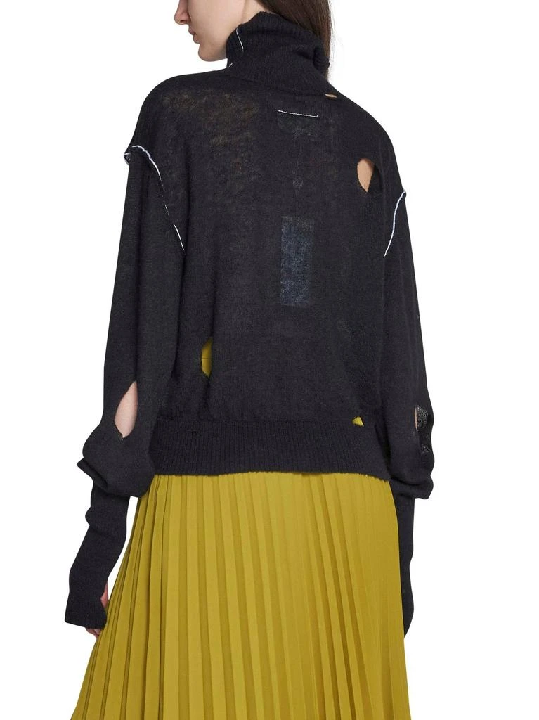 MAISON MARGIELA MM6 Maison Margiela Distressed Turtleneck Knitted Sweater 3