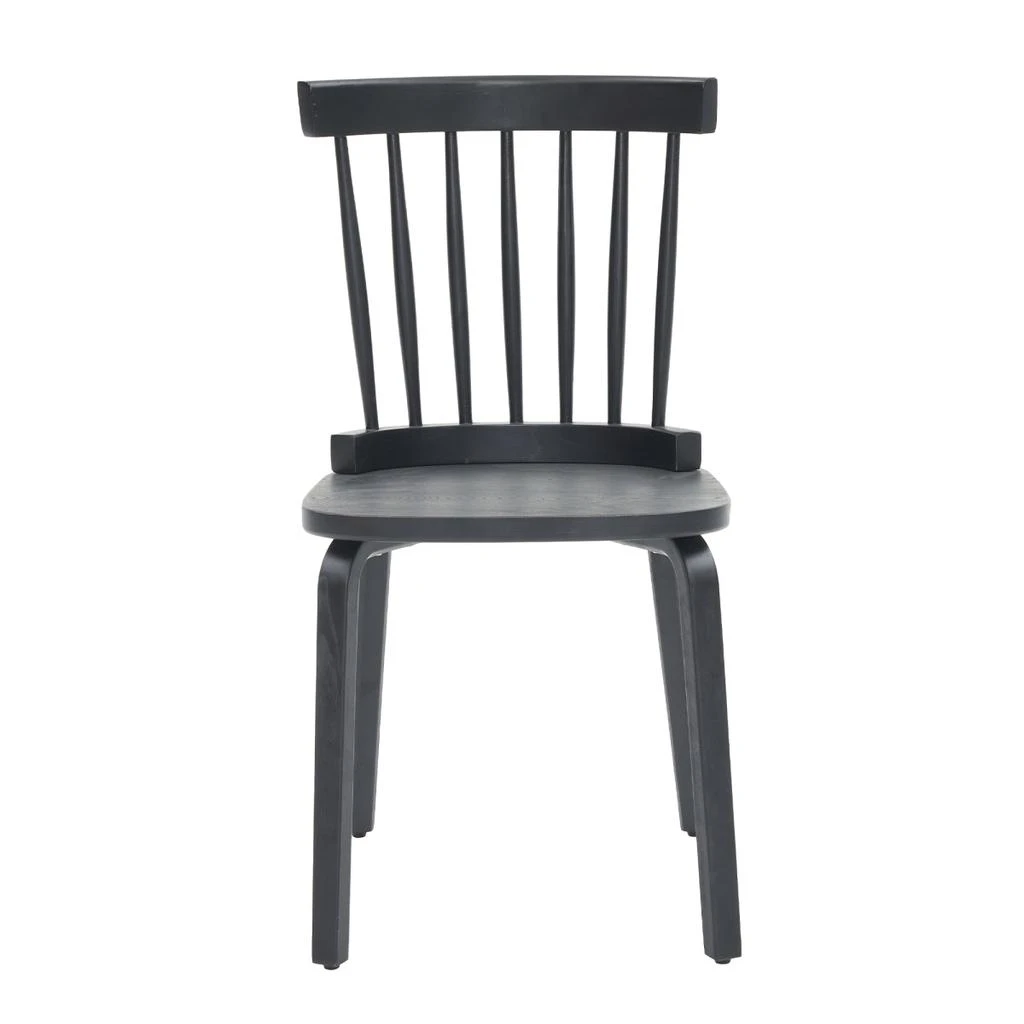 Streamdale Furniture Streamdale Windsor Dining Chairs Set of 2, Wood Farmhouse Spindle Back, Black 5