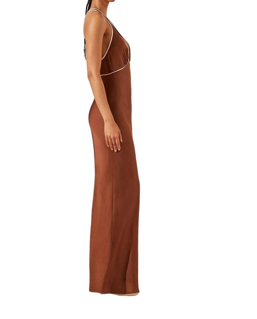 Shona Joy BELKIS CONTRAST PLUNGED CROSS BACK MAXI DRESS