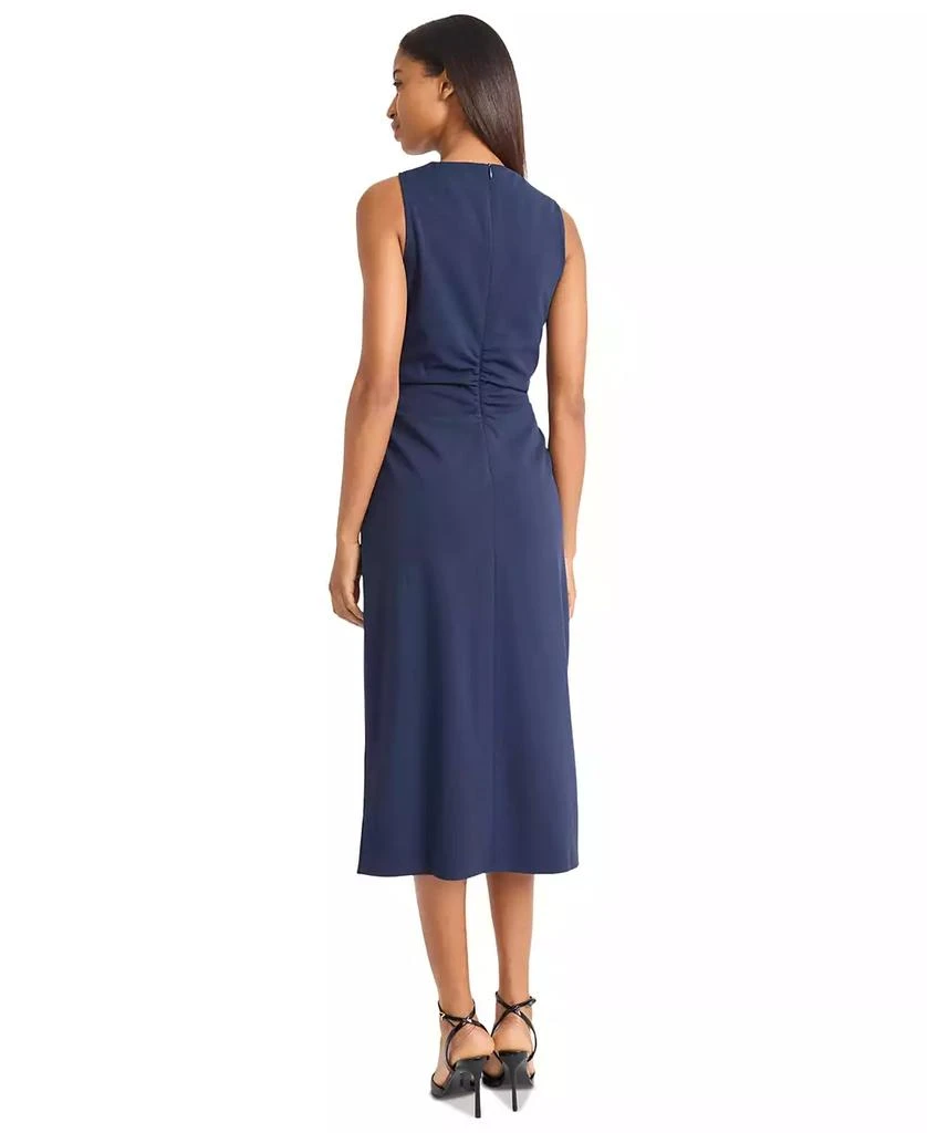 Donna Morgan Women's V-Neck Sleeveless Midi Crepe Dress 3