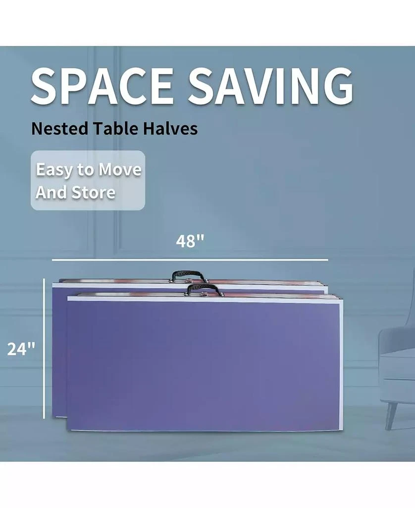 Streamdale Furniture Streamdale Compact Foldable Ping-Pong Table Set Table, Paddles, Net, Balls 8