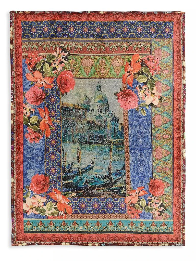 Johnny Was Grand Canal Printed Reversible Travel Blanket 3
