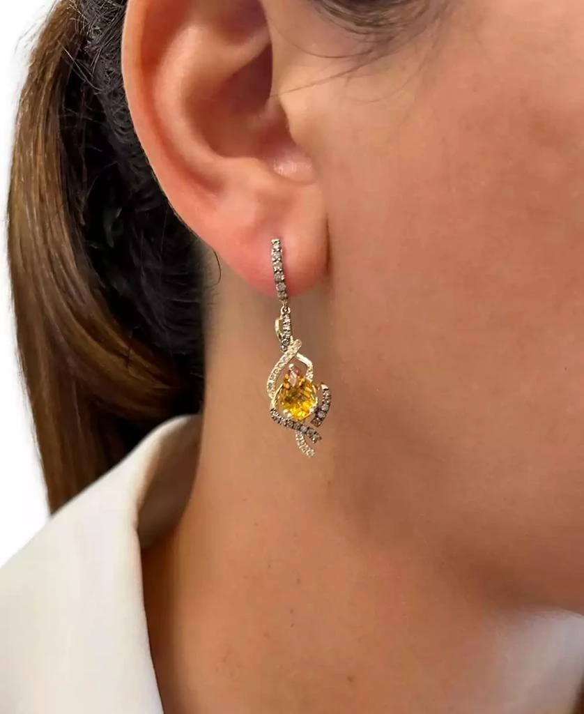 Le Vian Cinnamon Citrine (2 ct. t.w.) & Diamond (3/4 ct. t.w.) Drop Earrings in 14k Gold 3