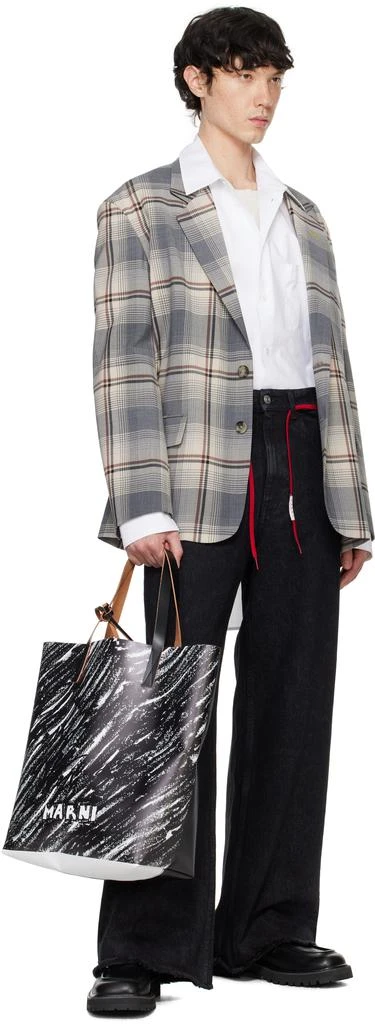 Marni Black Scribble Tribeca N/S Tote 4