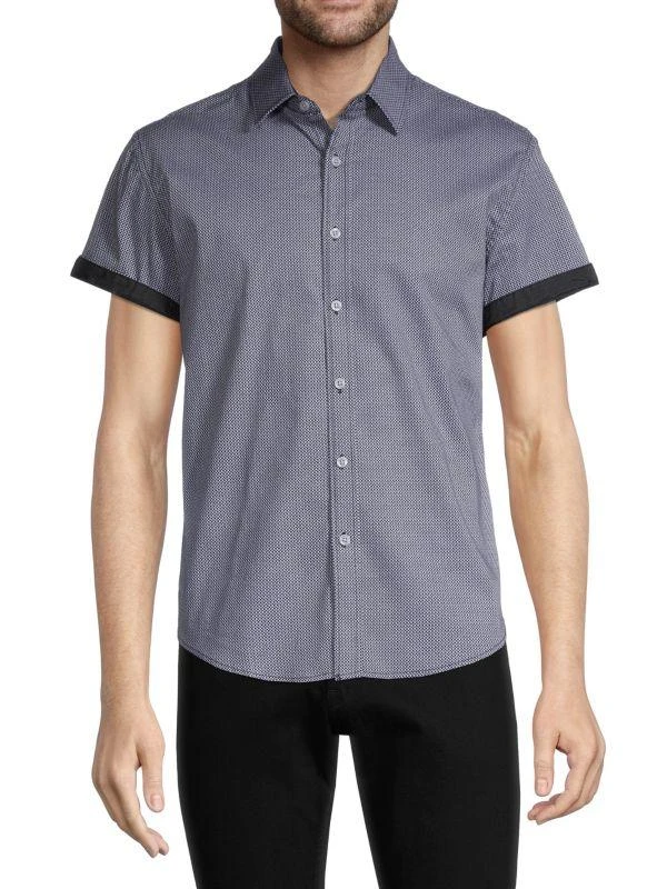 DUCHAMP LONDON Pattern Short-Sleeve Shirt 1