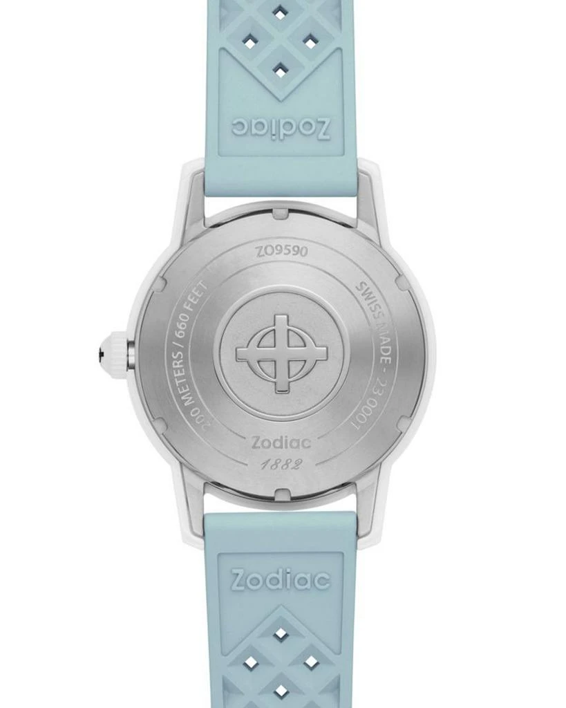 ZODIAC Ceramic Compression Diver Automatic Rubber Strap Watch, 41mm 5