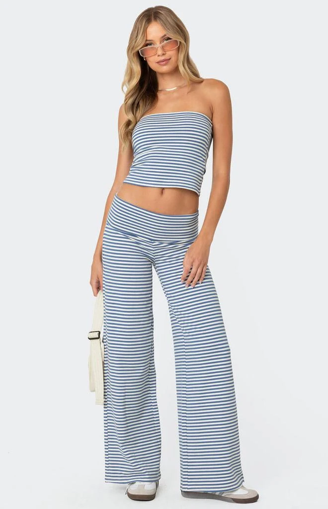 Edikted Lilah Striped Fold Over Pants 5