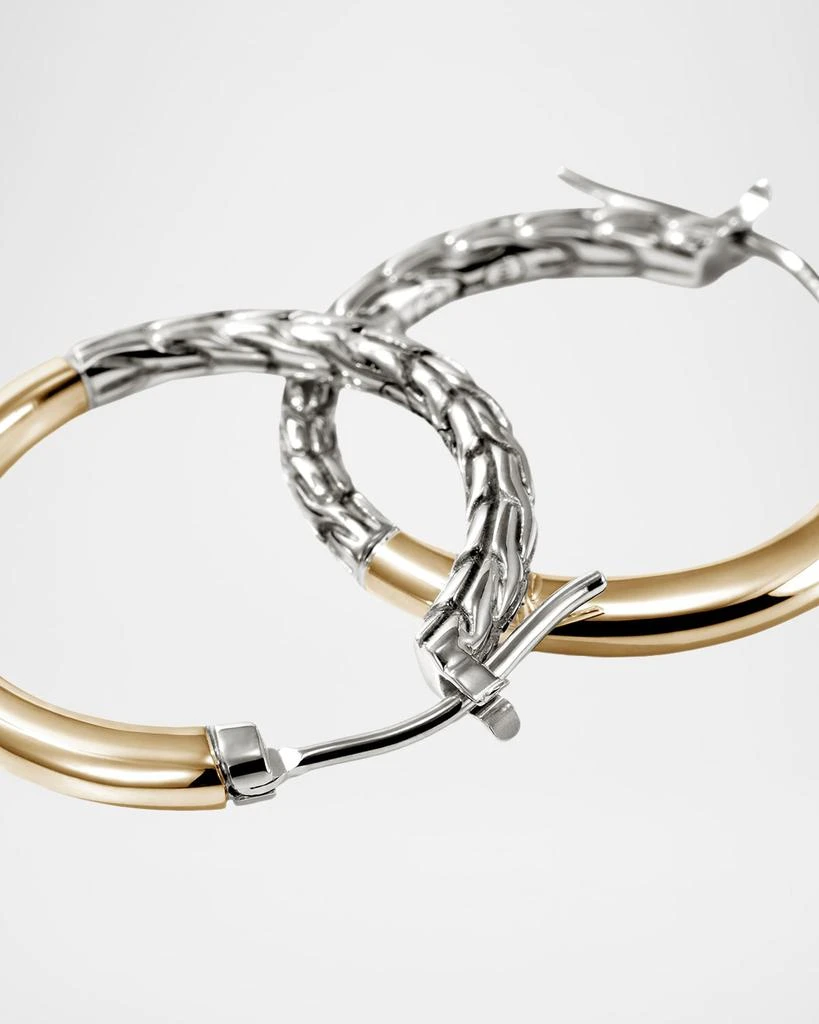 John Hardy Sterling Silver and 14K JH Essential Hoop Earrings, 22mm 4