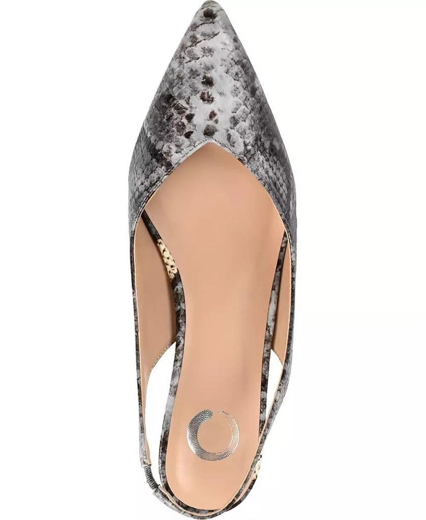 Journee Collection Women's Mikoa Slingback Pointed Toe Kitten Heels 4