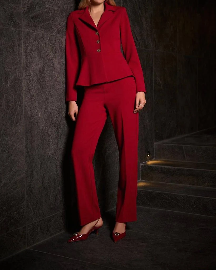 JOSEPH RIBKOFF Joseph Ribkoff - Notched Collar Peplum Blazer 7