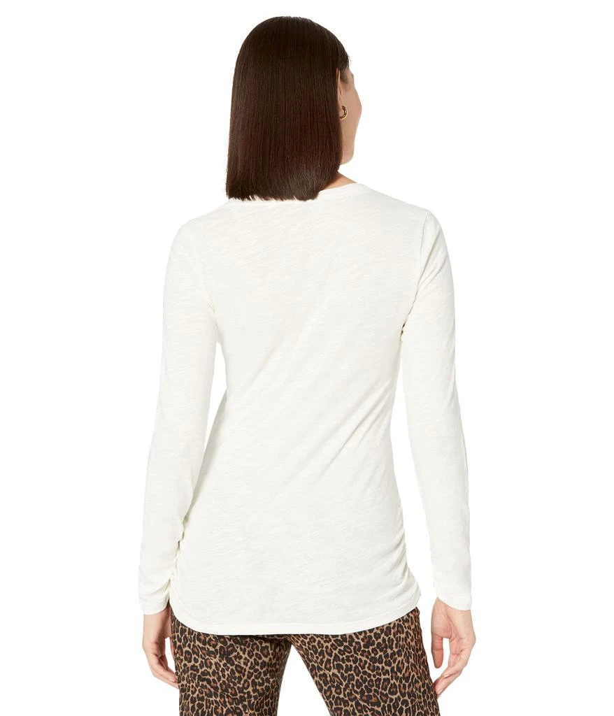 Mod-o-doc Slub Jersey Long Sleeve Twisted Scoop Neck Tee 2