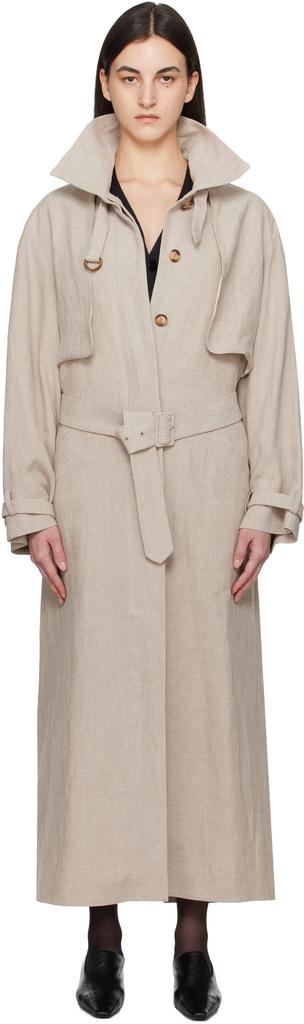 La Collection Beige Jocasta Trench Coat