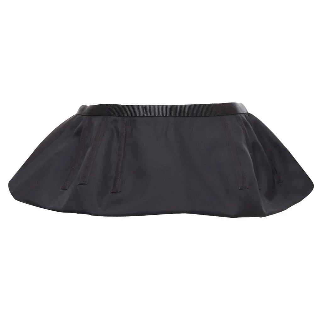 Prada Nylon Silver Logo Buckle Fabric Peplum Belt 5