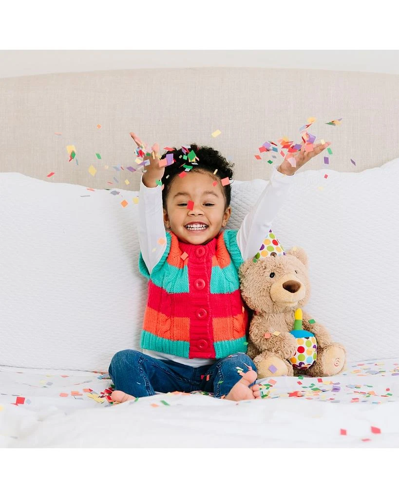 GUND Happy Birthday Animated Bear Singing Light Up Plush Stuffed Animal, 10"- Ages 3+ 7