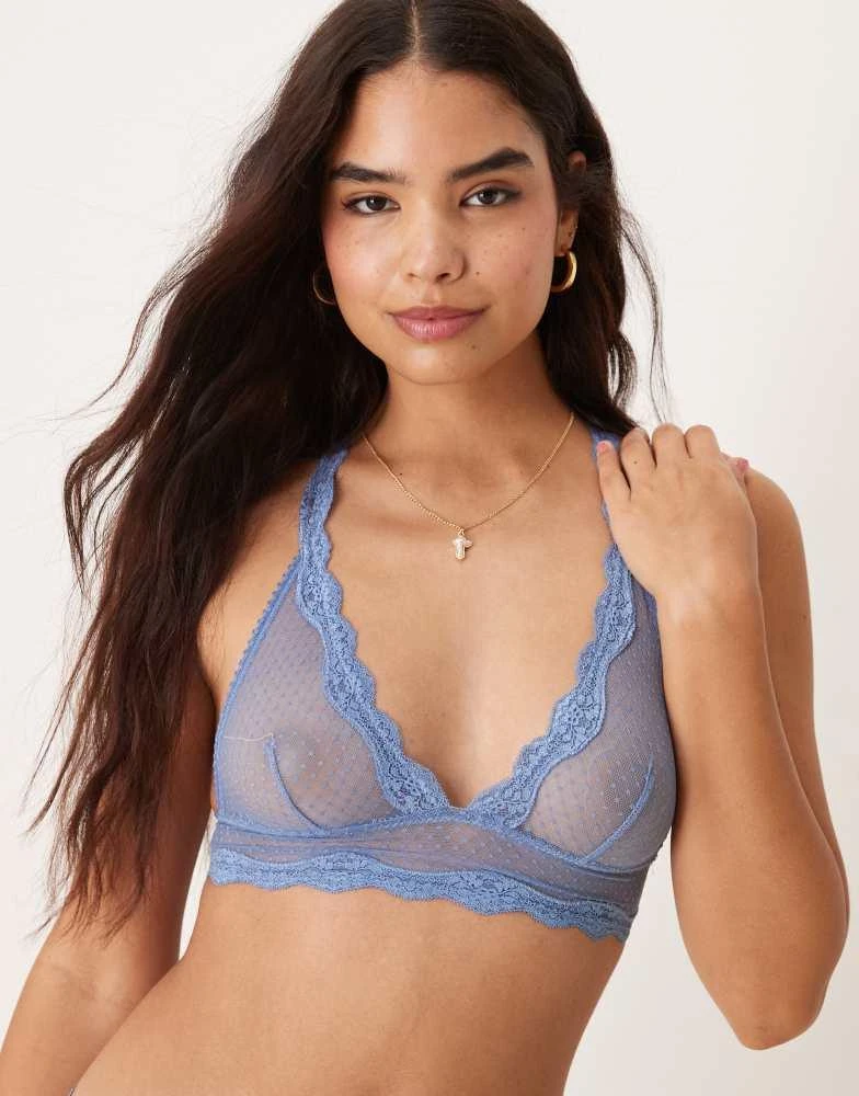 Free People Free People midweek longline bra co-ord in harbour blue 4