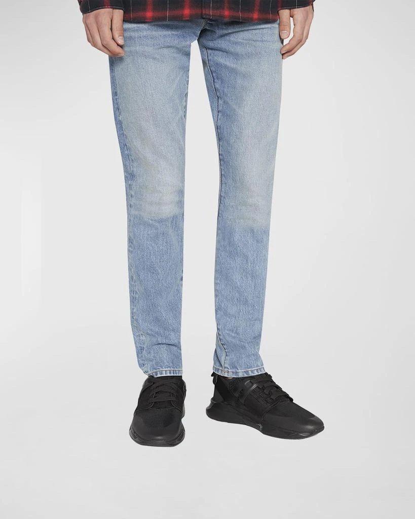 Tom Ford Men
s Jago Mesh Leather Heel-Strap Trainer Sneakers 2