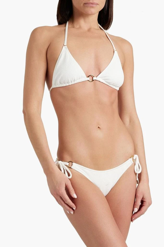 MELISSA ODABASH Venice seersucker low-rise bikini briefs 2