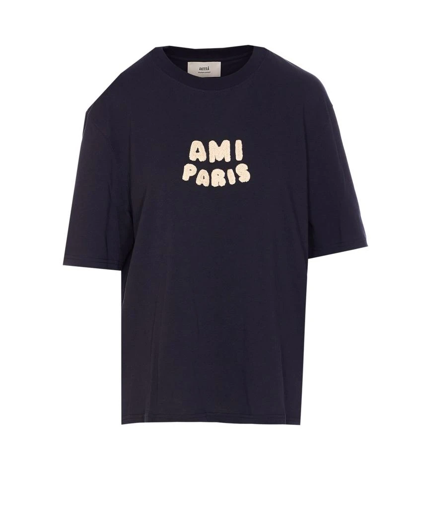 AMI AMI Paris Logo Patch Crewneck T-Shirt 1