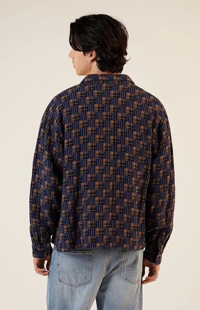 PacSun Washed Cropped Camp Flannel Shirt 3