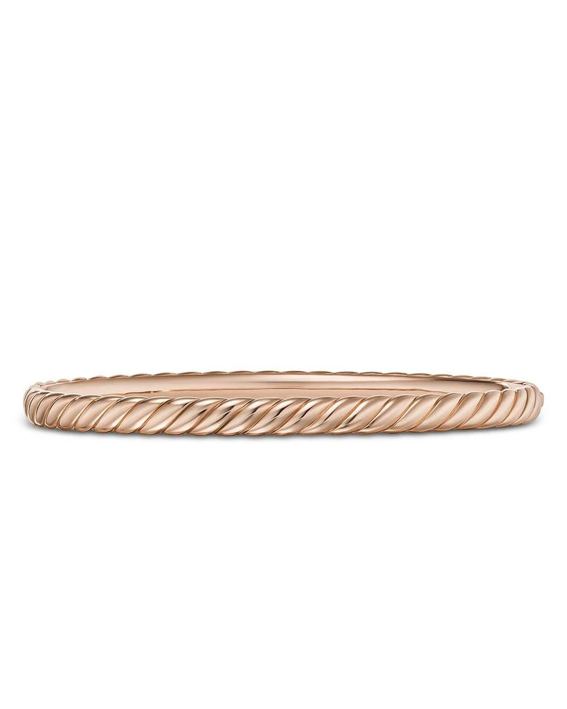 David Yurman Sculpted Cable Bangle Bracelet in 18K Rose Gold 1