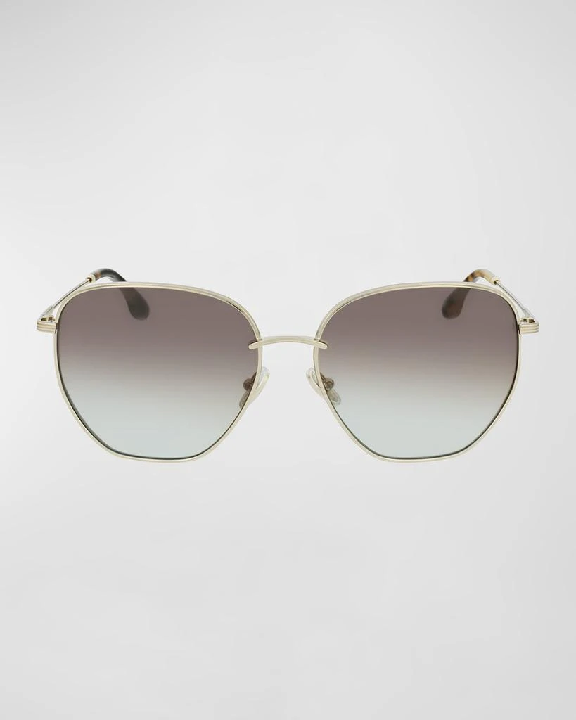 Victoria Beckham V Plaque Sunglasses VB666S 012 Yellow Havana 55mm Victoria Beckham V Plaque Sunglasses VB666S 012 Yellow  main image 2