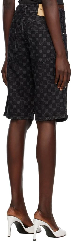 Misbhv Black Monogram Denim Shorts 3