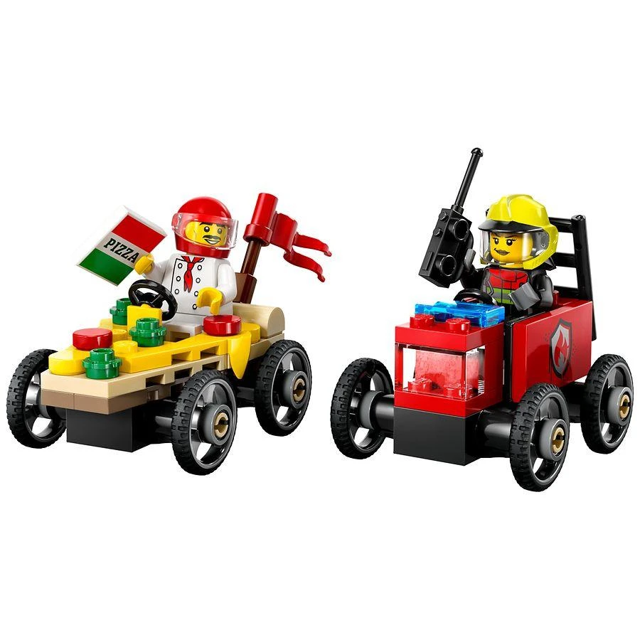 Lego City Pizza Vs. Fire Truck Race Car Pack 70 Piece LEGO Building Set 3