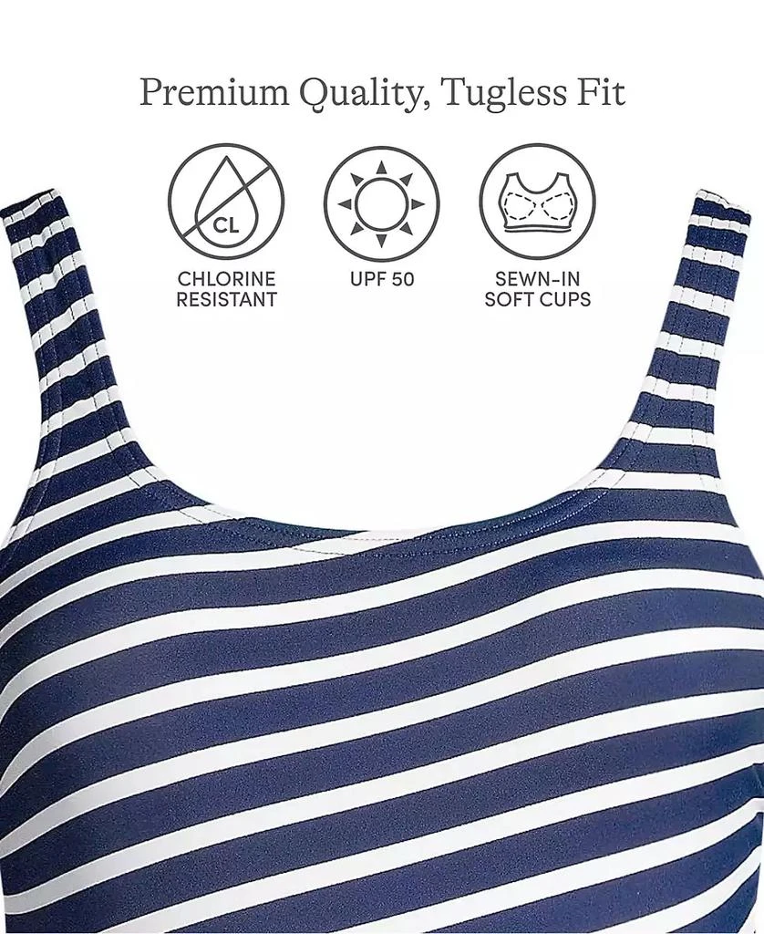 Lands' End Women's DD-Cup Chlorine Resistant Soft Cup Tugless Sporty One Piece Swimsuit 2