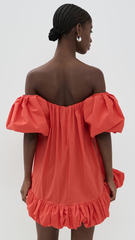 CAROLINE CONSTAS Leona Off Shoulder Bubble Hem Mini Dress