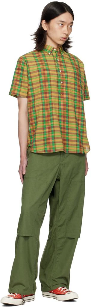 BEAMS PLUS Yellow & Green BD Pullover Madras Shirt 4