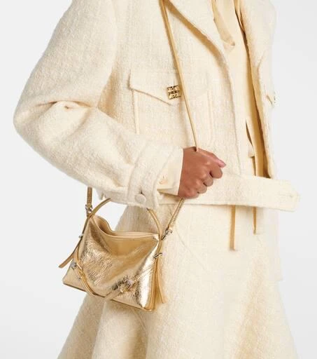 Givenchy Voyou Nano metallic leather tote bag 6