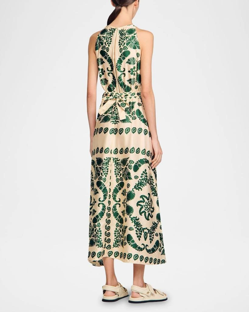 Sandro Hyeres Floral Midi Dress 3