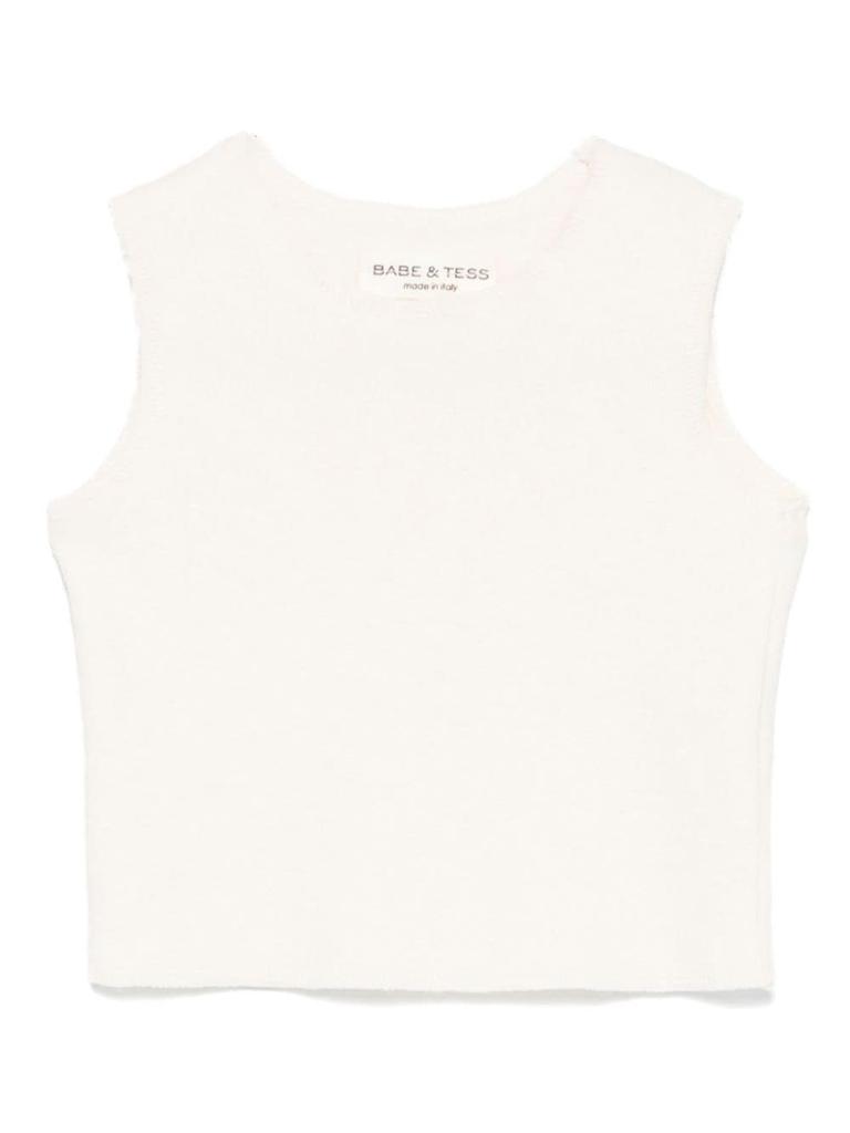 BABE & TESS White Baby Girl Vest