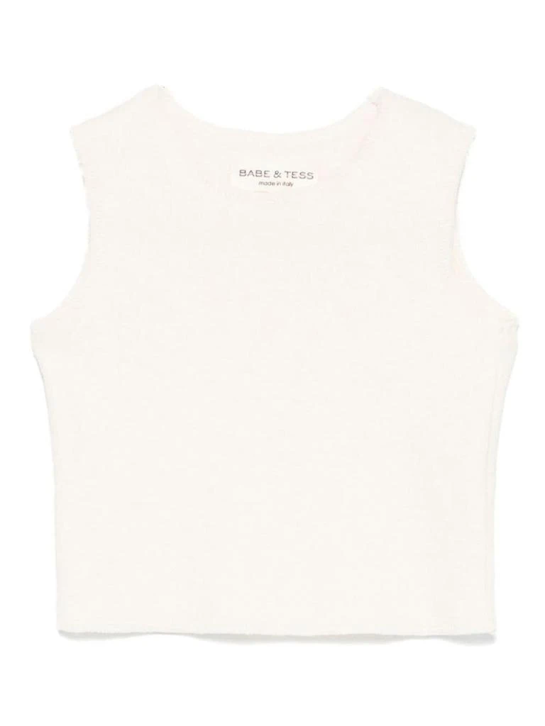BABE & TESS White Baby Girl Vest 1
