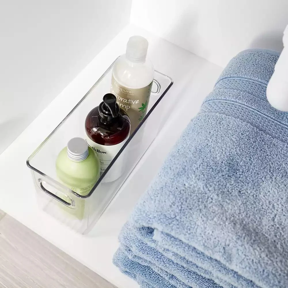 iDesign Set of 4 Pantry Storage Bins with Handles - Clear 4