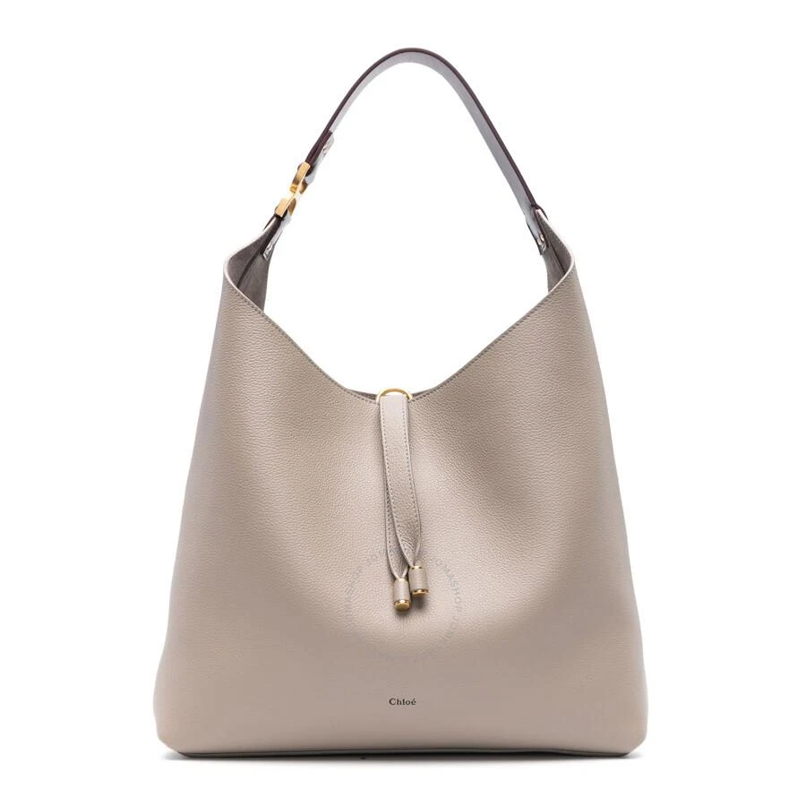 Chloé Marcie Hobo Bag In Grained Leather -  Grey 1