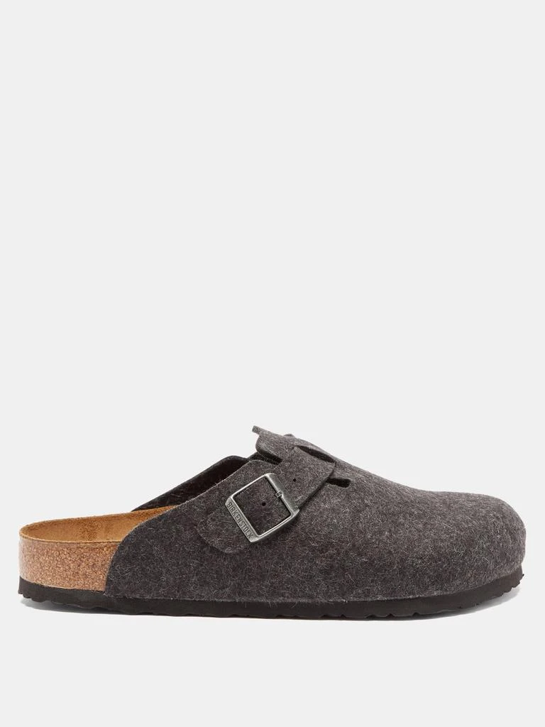 Birkenstock Boston buckled wool-felt clogs 1