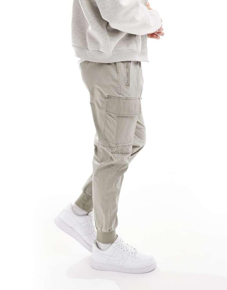 HERA Hera washed utility cargo trouser in grey green
