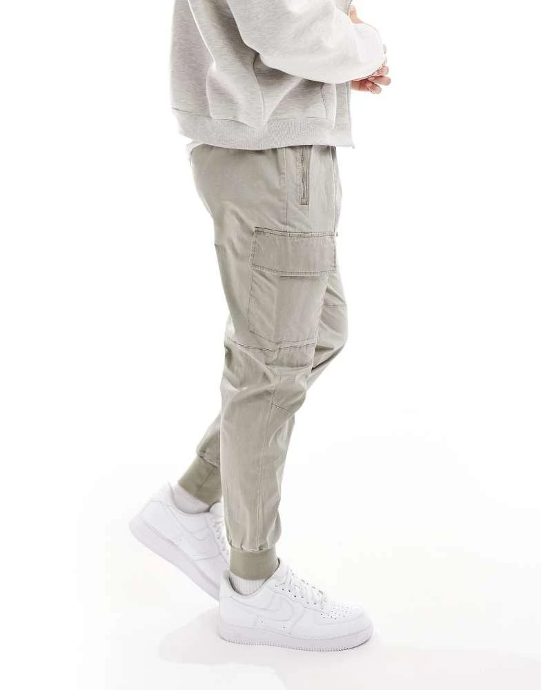 HERA Hera washed utility cargo trouser in grey green 2