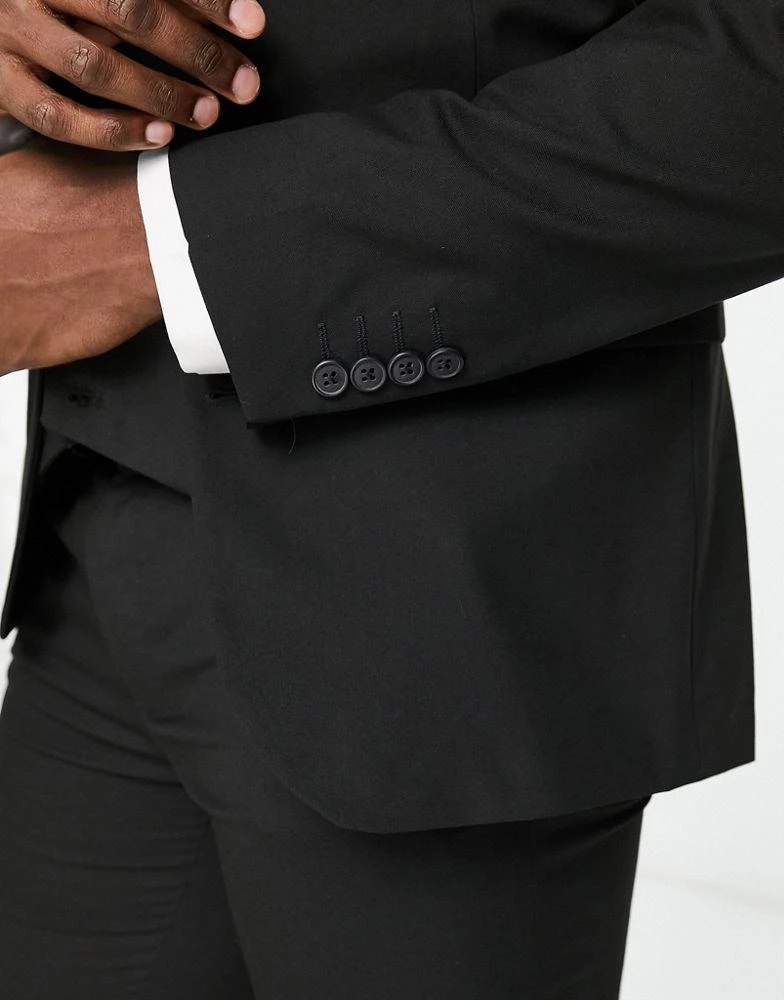 ASOS ASOS DESIGN skinny suit jacket in black 4