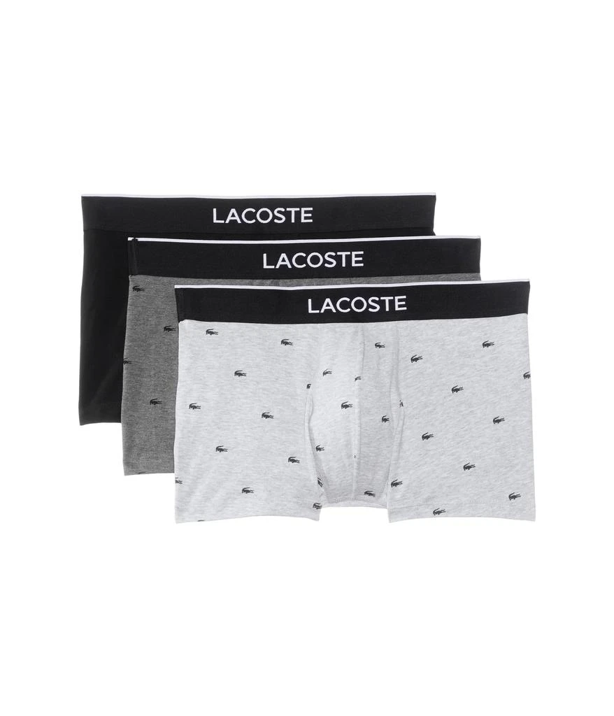 Lacoste Cotton Stretch Mini Croc Print Trunks 3-pack 1