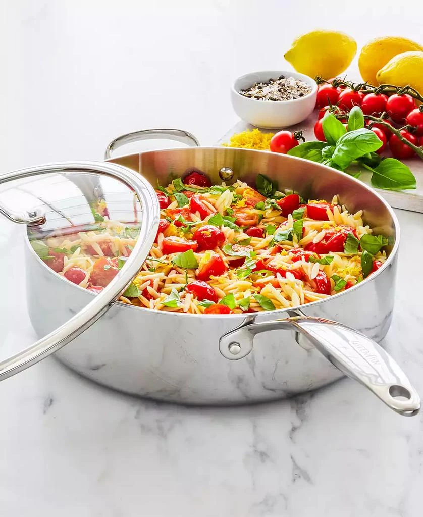 Greenpan Valencia Pro Stainless Steel Uncoated 5-Quart Sauté Pan with Lid 2
