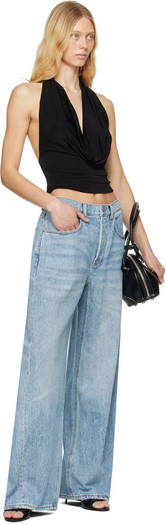 Alexander Wang Blue Low-Rise Rounded Oversized Jeans 4